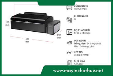 Thông tin thêm về máy in Epson L805 WiFi